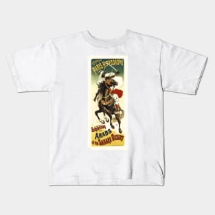 Olympia Paris Hippodrome Arabs of the Sahara Desert by Jules Cheret Kids T-Shirt